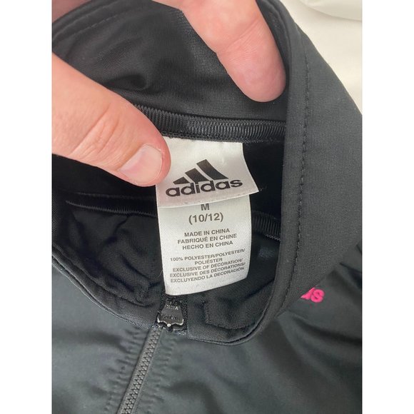 Girls size medium adidas pink and black track top - Picture 3 of 3